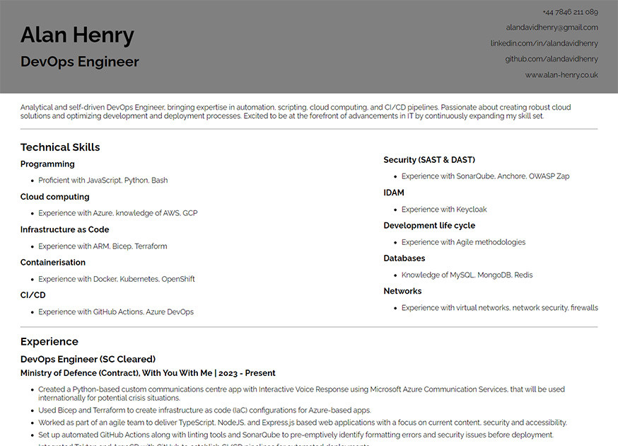 Featured image for The Cloud Resume Challenge